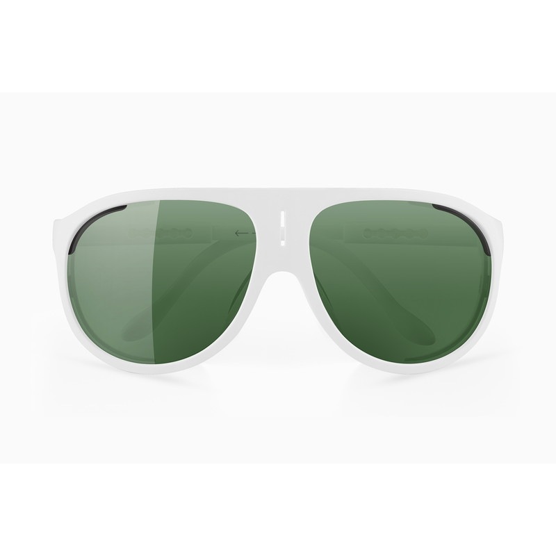 ALBA OPTICS アルバ オプティクス ソロ ダークグリーンレンズ サングラス 【SOLO VZUM LEAF】 ホワイトフレーム（WHT*LEAF）
